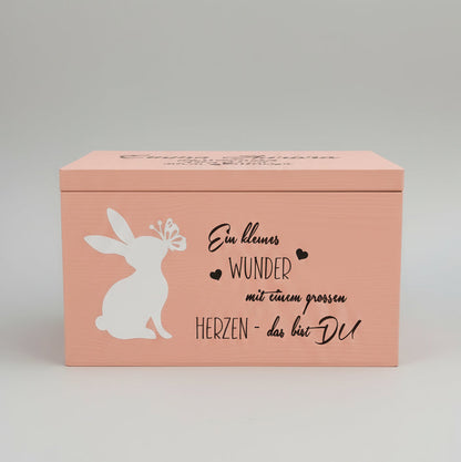 Wooden baby keepsake box – personalized &amp; hand-painted (without engraving)